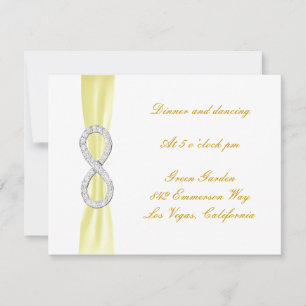 Carte d'accueil de mariage pour infinité en diaman
