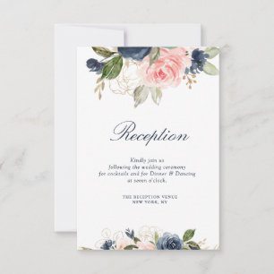 Carte d'accueil de mariage pour les fleurs de mari