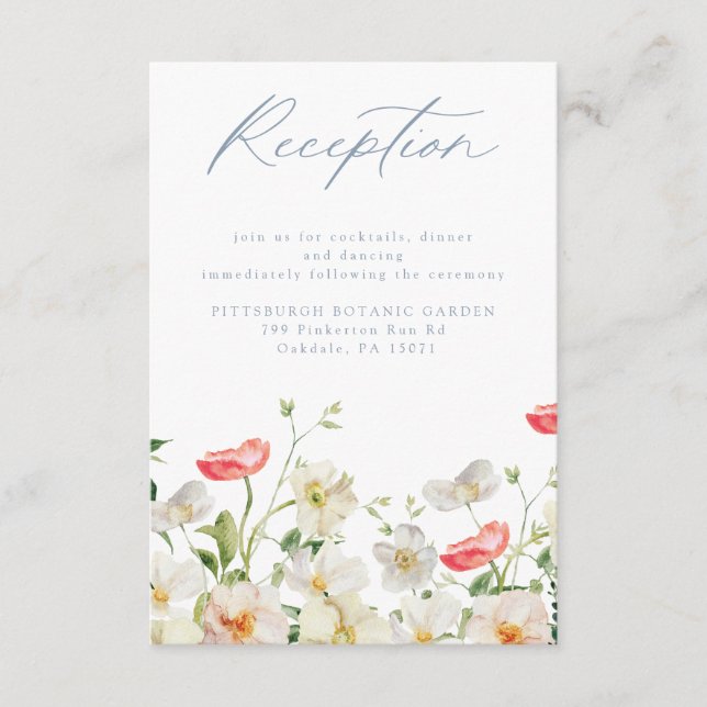 Carte d'accueil de mariage Spring Peony Watercolor (Devant)