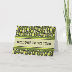 Carte d'accueil des employés Green Retro