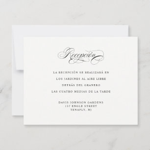 Carte d'accueil et d'itinéraire en espagnol