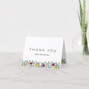 Carte d'accueil Merci de remplissage aquarelle