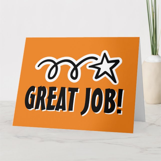 Carte d'accueil pour l'encouragement des employés (Devant)