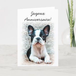 Carte d'accueil pour les Bulldogs de Joyeux Annive