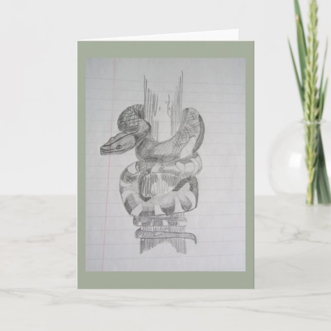 Carte d'accueil serpent vide à l'intérieur (Devant)