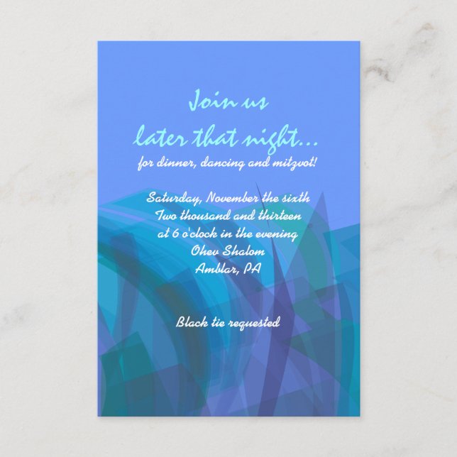 Carte d'accueil Transparent Star Bat Bar Mitzvah (Devant)