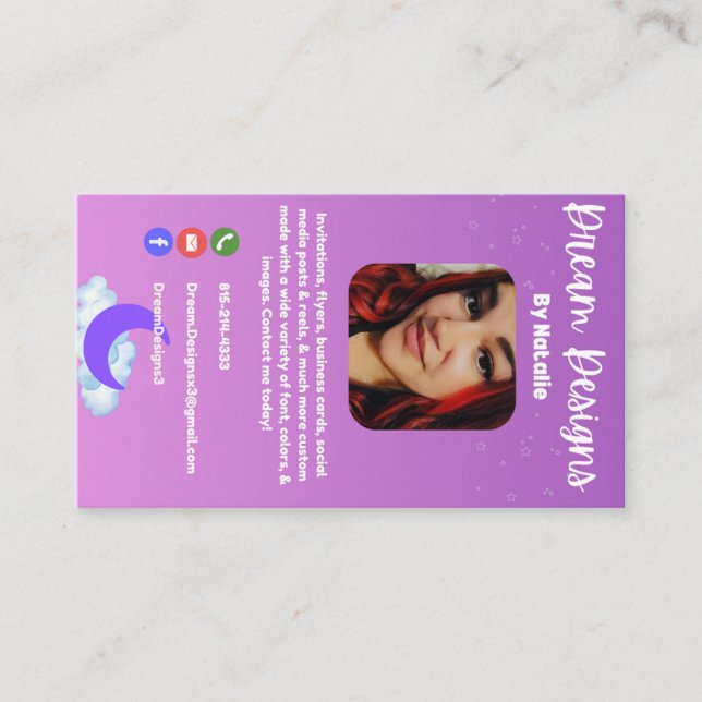 Carte d'achat personnalisée (Devant)