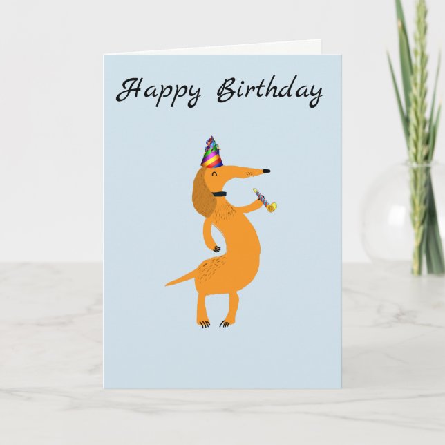 Carte Dachshund Carte Anniversaire Carte Wiener Do (Devant)