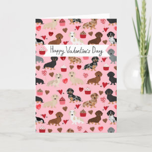 Carte Dachshund Cute Valentine's Day Card