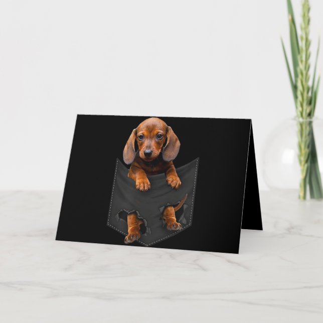 Carte Dachshund Dans Mon Pocket Dachshund Weiner Dog Don (Devant)
