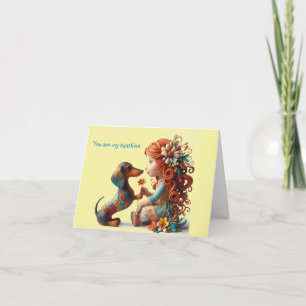Carte Dachshund Fantaisiste Toute Occasion