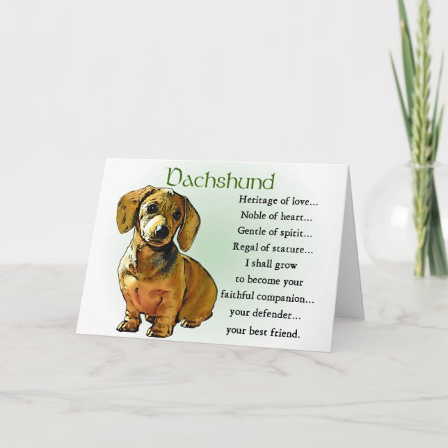 Carte Dachshund Gifts (Devant)