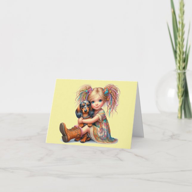 Carte Dachshund tacheté pour toutes occasions (Devant)
