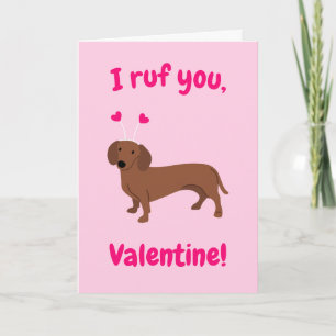 Carte Dachshund Valentine