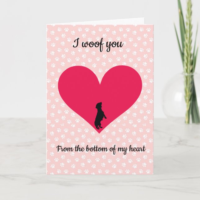 Carte Dachshund Valentine (Devant)