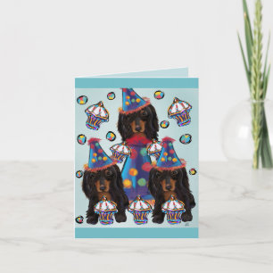 Carte Dachshunds noirs de longue date