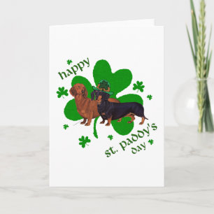 Carte Dachshunds Saint-Patrick