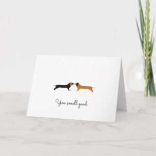Carte Dachsund Valentine