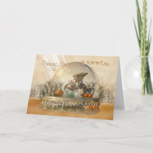 Carte d'action de grâce de la fille et du gendre a