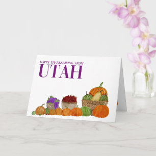 Carte d'action de grâce des Citrouilles de l'Utah 