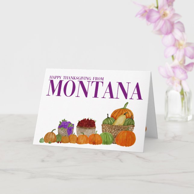 Carte d'action de grâce des Citrouilles de Montana (Orchidée)