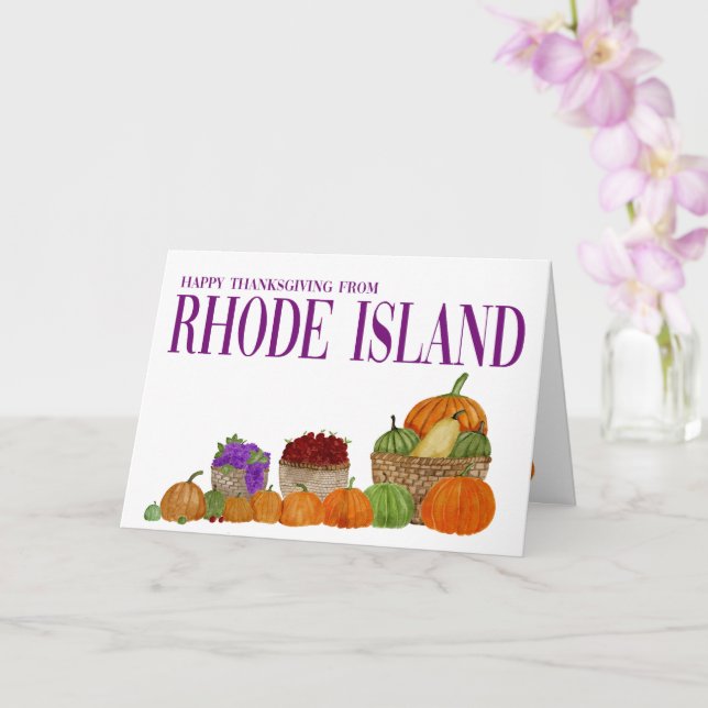 Carte d'action de grâce des Citrouilles de Rhode I (Orchidée)