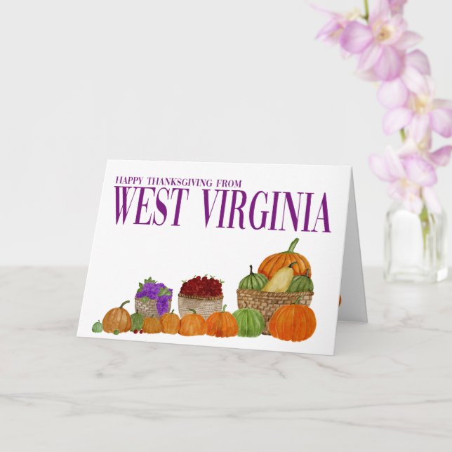 Carte d'action de grâce des Citrouilles de Virgini (Orchidée)