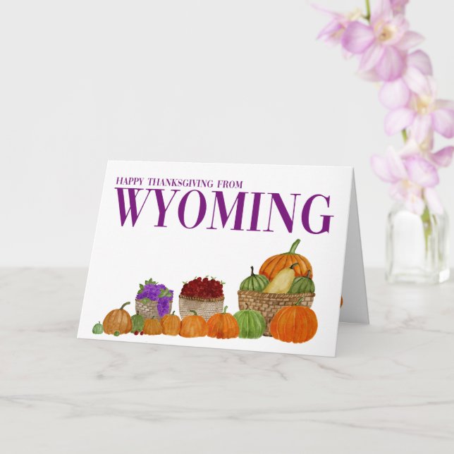 Carte d'action de grâce des Citrouilles du Wyoming (Orchidée)