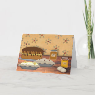 Carte d'action de grâce Desserts