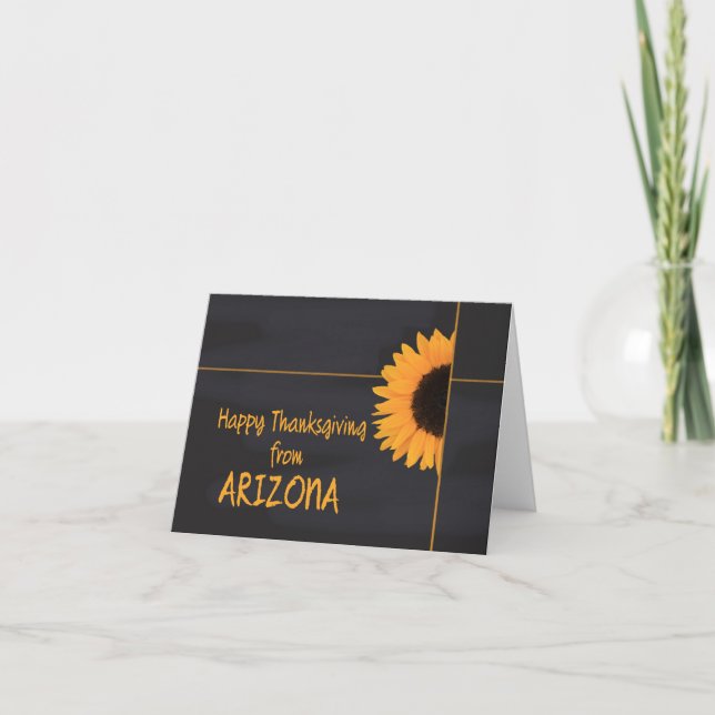 Carte d'action de grâces de l'Arizona (Devant)