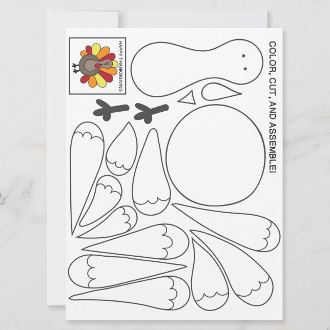 Carte d'Action de grâces pour enfants (Devant)