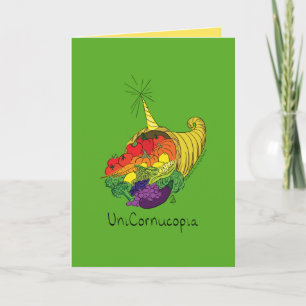 Carte d'action de grâces Unicornucopia