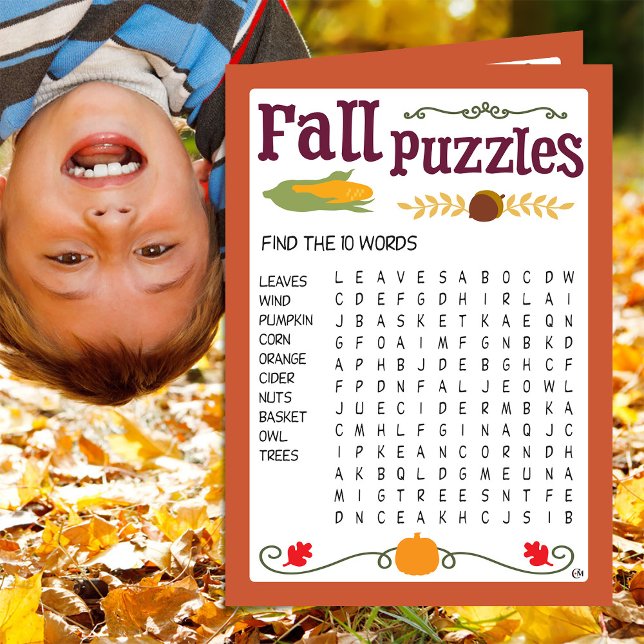 Carte d'activité Automne Enfants Puzzles (Créateur téléchargé)