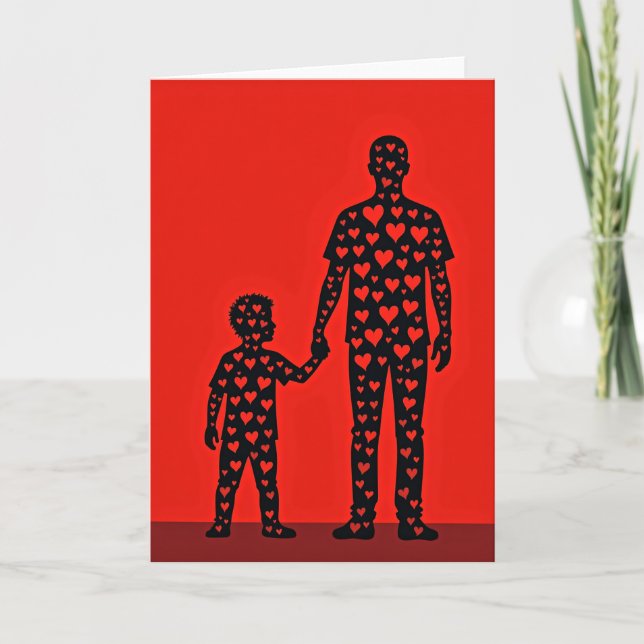 Carte Dad And Son Love Hearts Card (Devant)