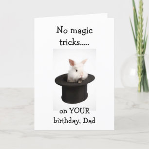 CARTE **DAD** AUCUN TRICHU MAGIQUE-BONJOURS D'ANNIVERSAI