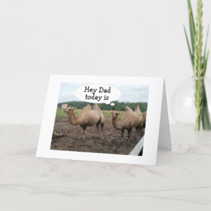 CARTE **DAD** CAMELS DIT PAS DE JOUR HUMP-C'EST VOTRE AN