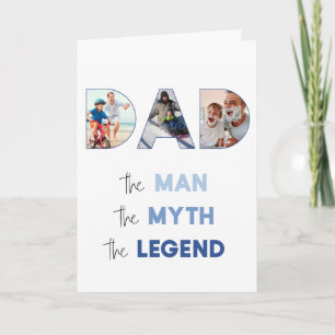 Carte DAD Cutout Lettres Man Myth Légende Salutation