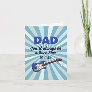 Carte Dad Electric Guitar Rock Star Cool Blue