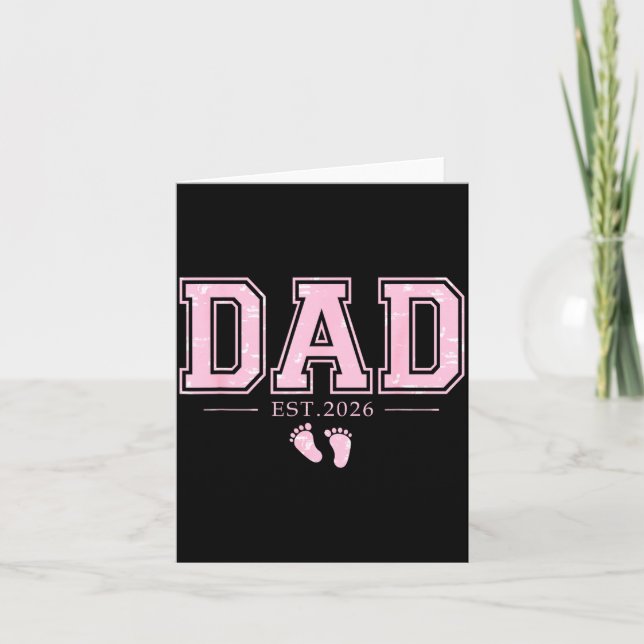 Carte Dad Est 2026 Father's Day First Time Dad Of Girl N (Devant)