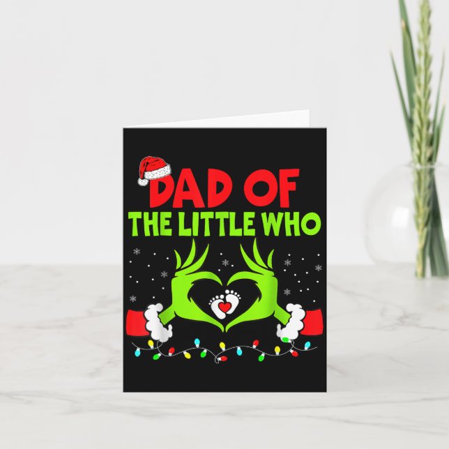 Carte Dad Of The Little Who Funny Christmas Pregnancy An (Devant)
