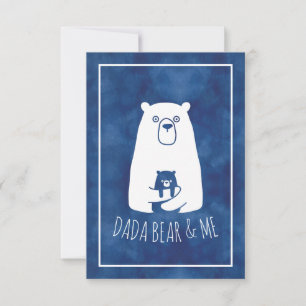 Carte DADA BEAR & ME   Papa Enfants Fils Fils Ours Dada