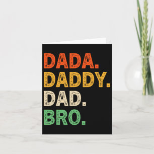 Carte Dada Daddy Papa Bro Funny Fête des pères Retro Vin