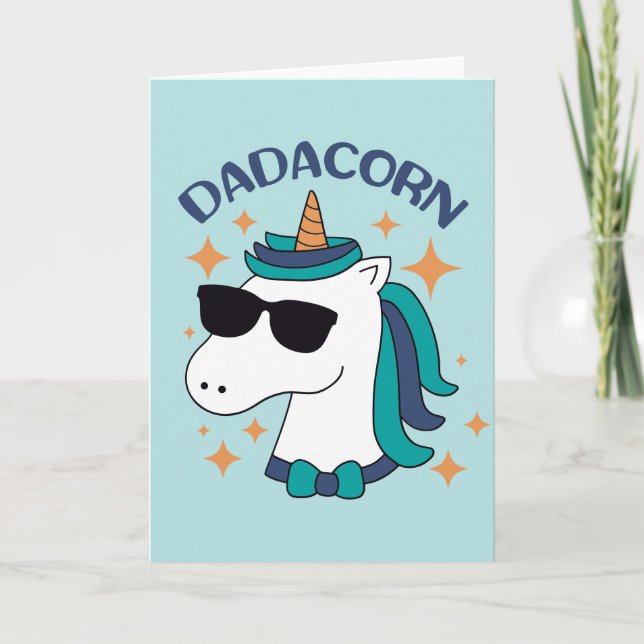 Carte Dadacorn Avec Lunettes De Soleil (Devant)