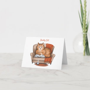 Carte Daddy Cat Funny Fête des pères personnalisée
