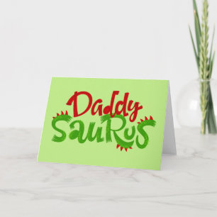 Carte Daddy Saurus Dinosaur Lettres