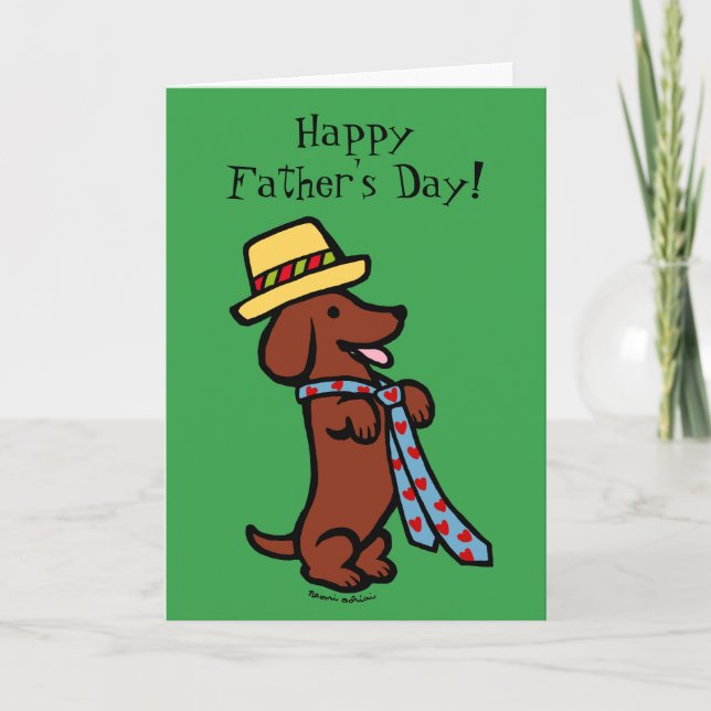 Carte Daddy's Dachshund Cartoon (Devant)