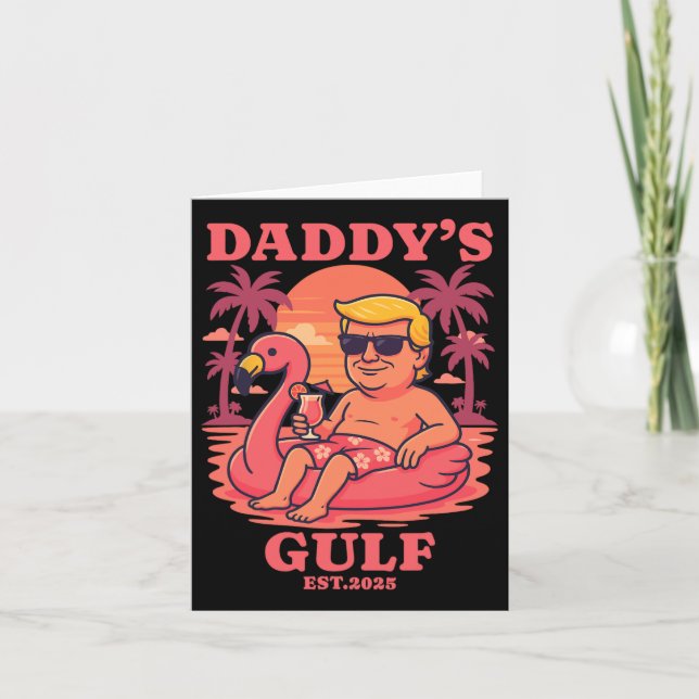 Carte Daddy's Gulf 2025 Funny Daddy Trump Daddys Retro V (Devant)