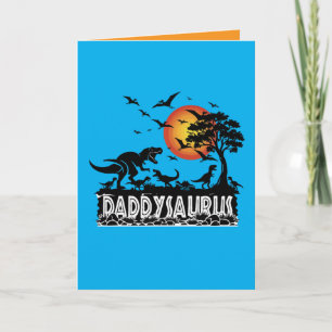 Carte Daddysaurus T-Rex Drôle Cadeau Papa Dinosaure