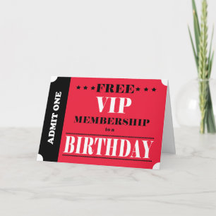 Carte d'adhésion d'anniversaire de VIP