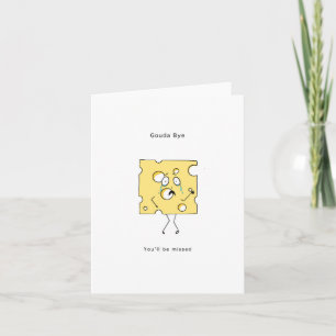 Carte d'adieu, carte de fromage Gouda, Carte d'adi